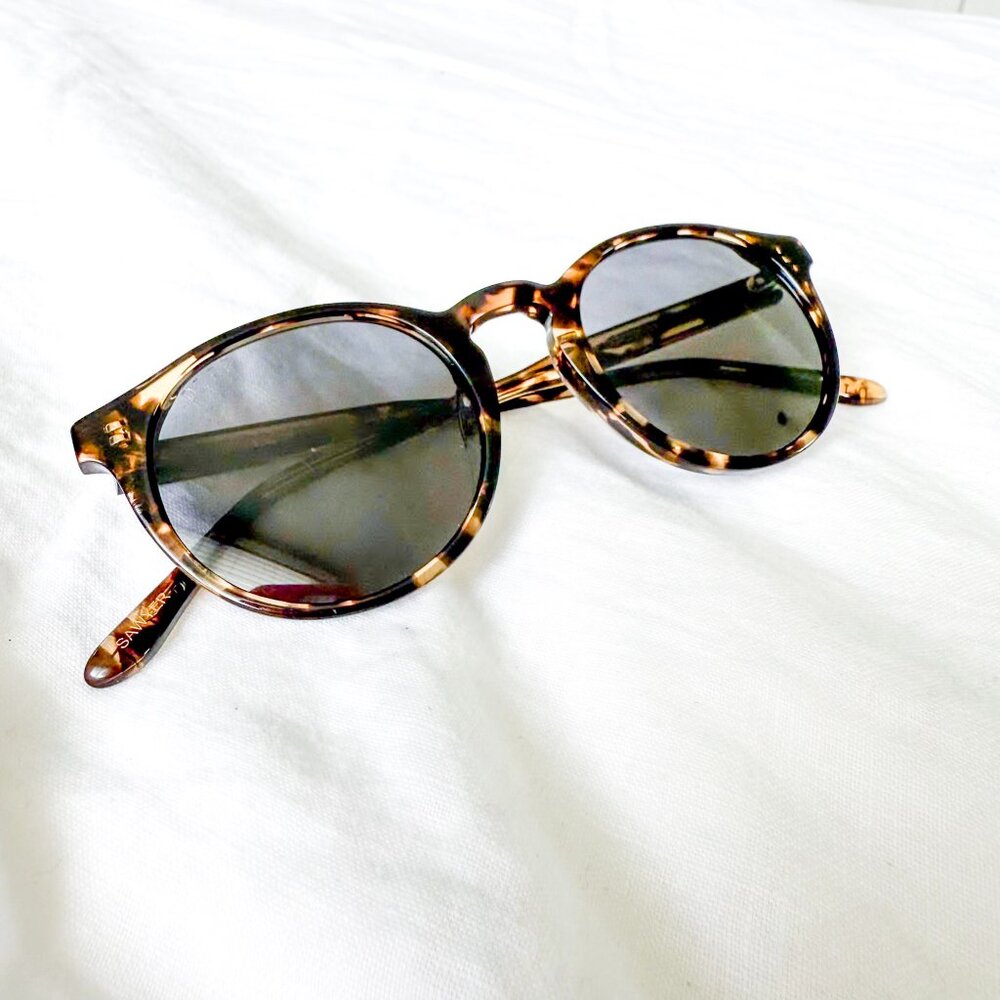 Diff Sawyer Espresso Tortoise Sunglasses Round Le… - image 1